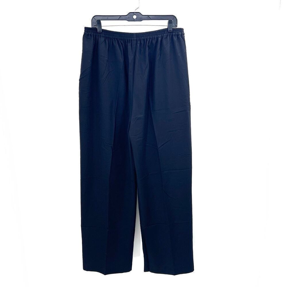 Eskandar Black 100% Wool Pull On Wide Leg Trouser Pants Size 3